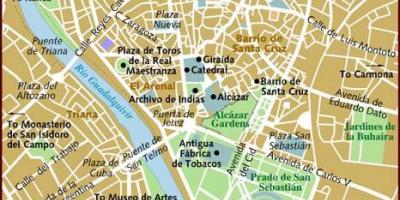 Mapa Sevilla čtvrtí