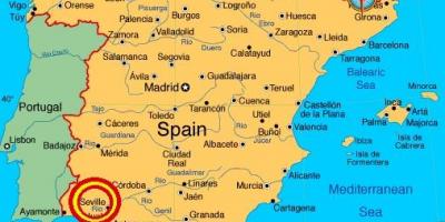 Sevilla, alcazar mapě