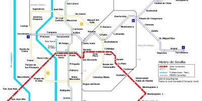 Mapa metra Sevilla