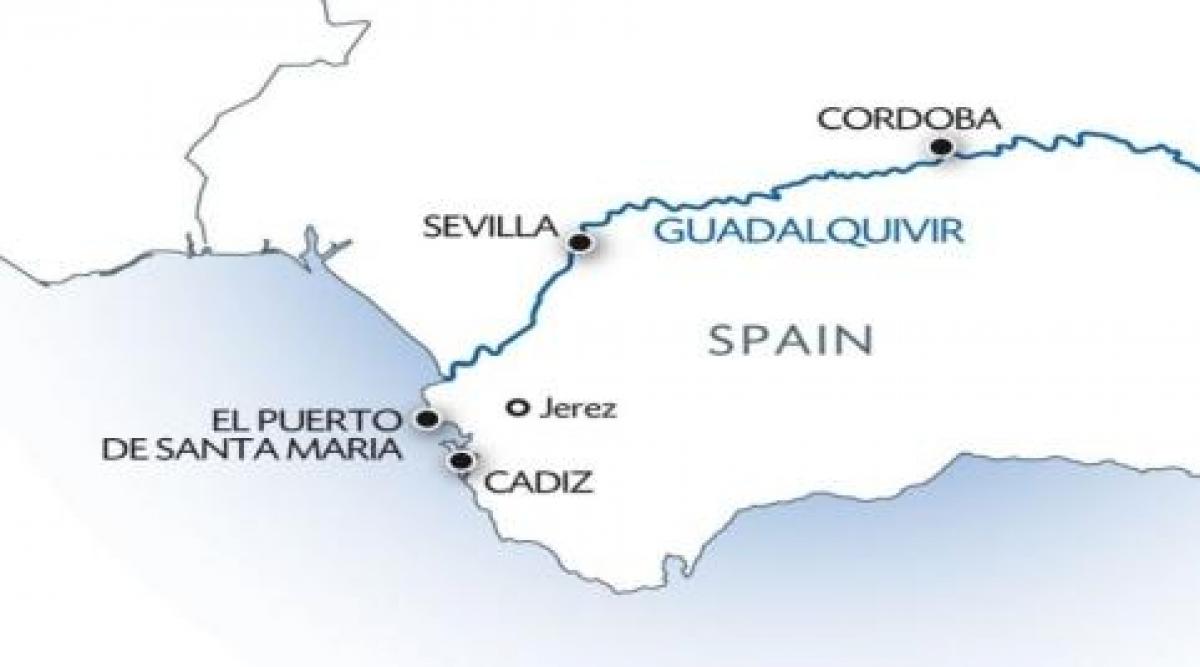 guadalquivir mapě
