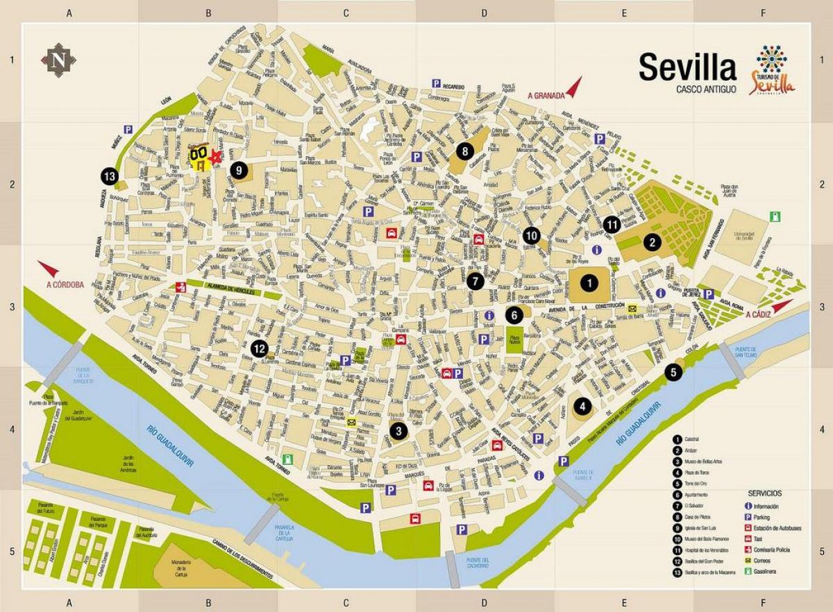 Sevilla na mapě