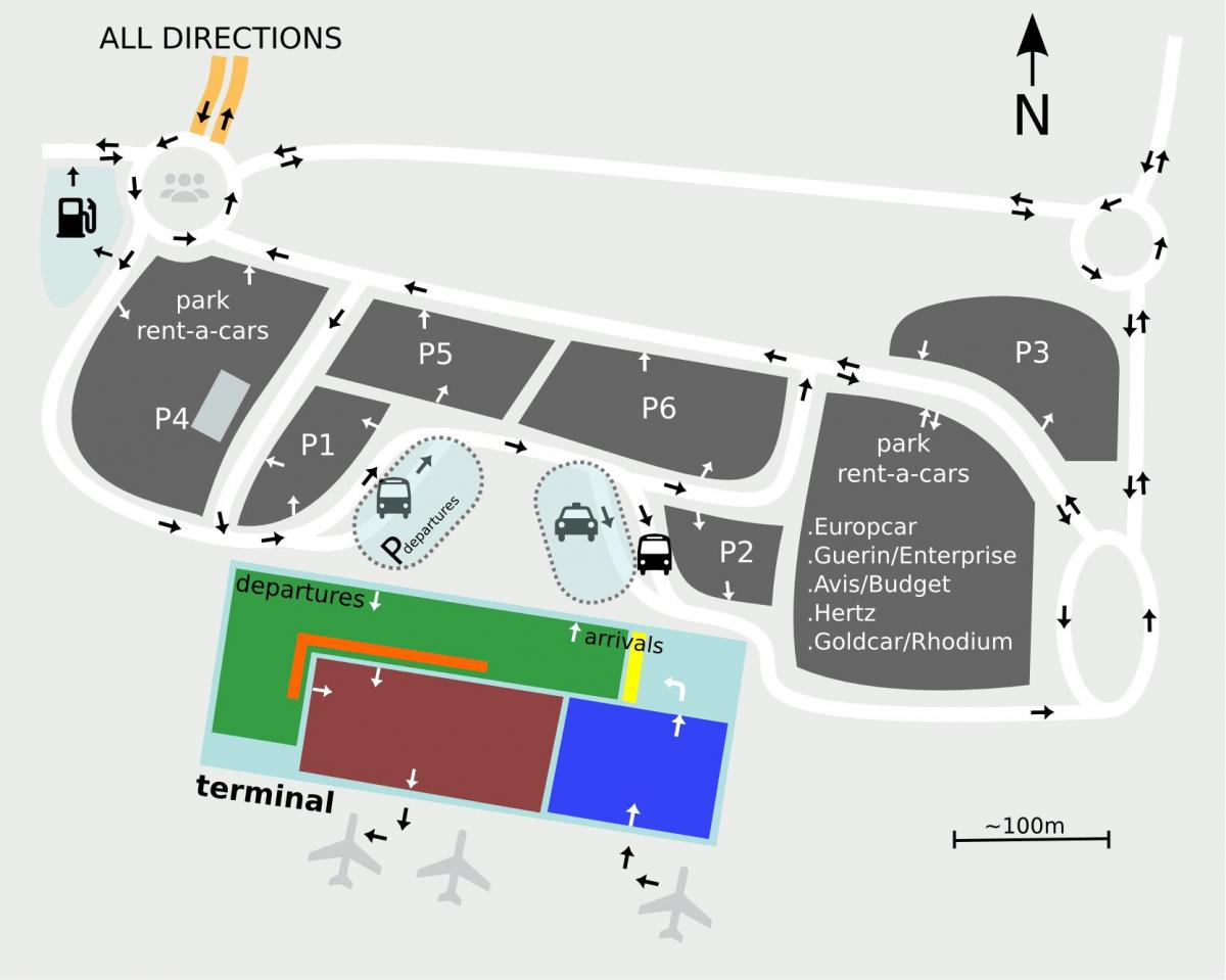 Sevilla letiště mapě