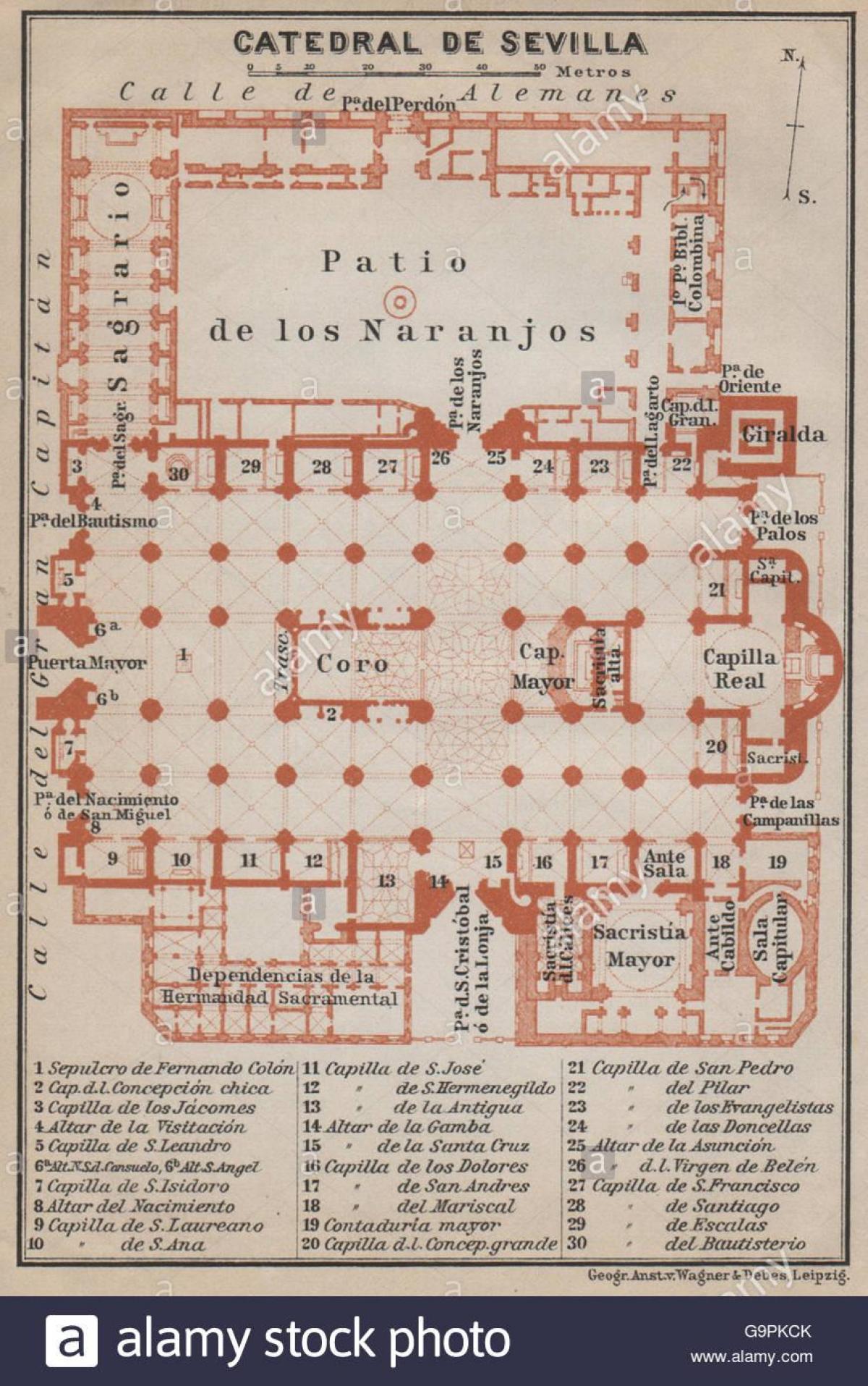 mapa Sevilla cathedral