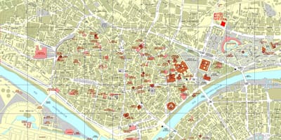 Mapa Sevilla a okolí