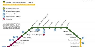 Mapa metra Sevilla