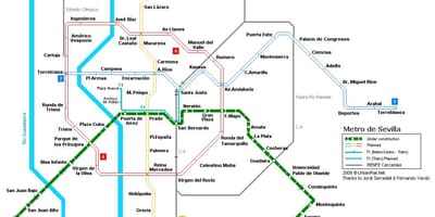 Mapa Sevilla železniční stanice