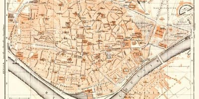 Mapa staré město Sevilla španělsko