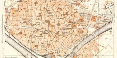 Mapa staré město Sevilla španělsko